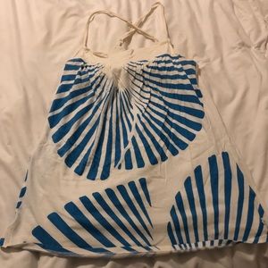 Blue and white tank - M